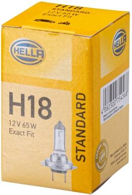 HELLA 8GH 217 337-101 Glühlampe - H18 - Standard - 12V - 65W - Sockelausführung: PY26d-1 - Schachtel