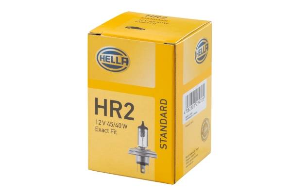 HELLA 8GD 002 088-141 Glühlampe - R2 (Bilux) - Standard - 12V - 45/40W - Sockelausführung: P45t - Sc