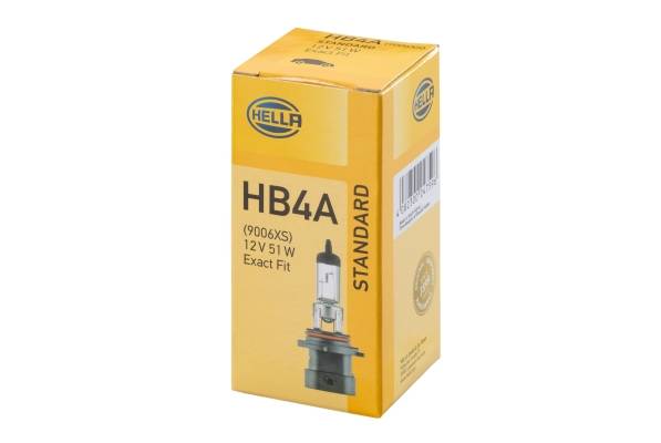 HELLA 8GH 005 636-201 Glühlampe - HB4A - Standard - 12V - 51W - Sockelausführung: P22d - Schachtel -
