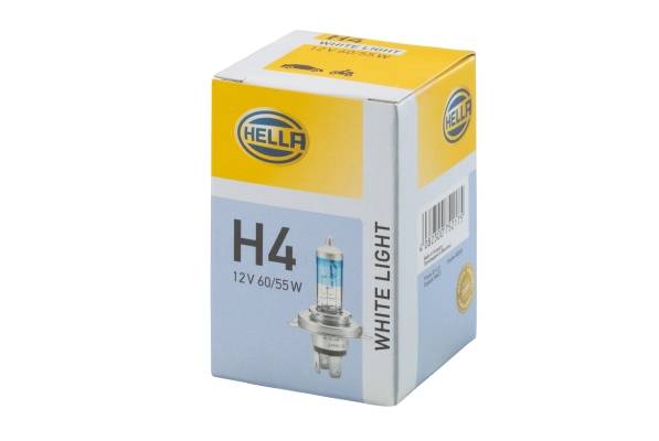 HELLA 8GJ 223 498-121 Glühlampe - H4 - White light up to 4200 Kelvin - 12V - 60/55W - Sockelausführu