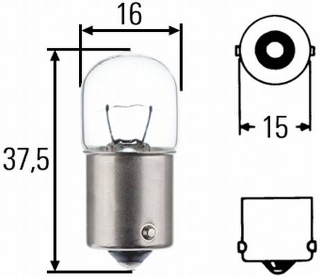 HELLA 8GA 002 071-353 Glühlampe - R5W - Long Life up to 3x longer lifetime - 12V - 5W - Sockelausfüh