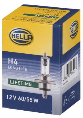 HELLA 8GJ 002 525-481 Glühlampe - H4 - Long Life up to 3x longer lifetime - 12V - 60/55W - Sockelaus
