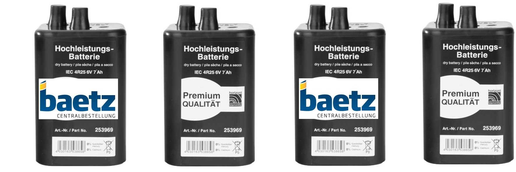 Wildschreck, zweiseitig blau, 7 Ah Batterien