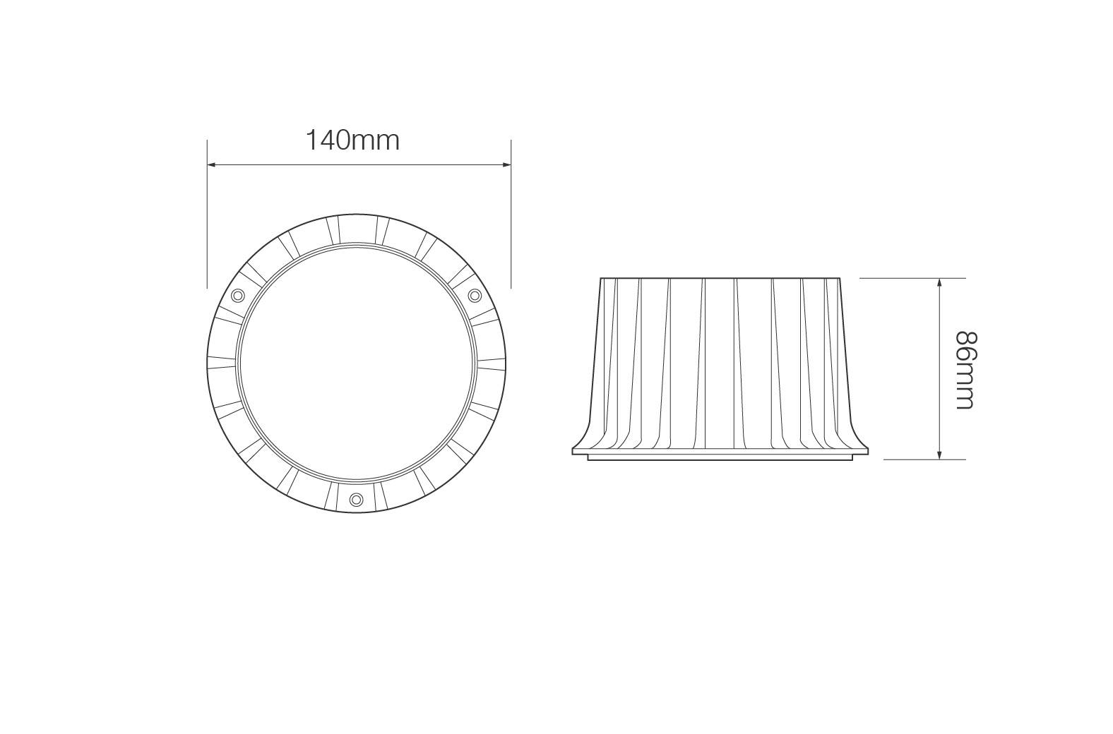 Lichtsignalleuchte, Ampelleuchte, Serie 83, Grün, 12 Volt