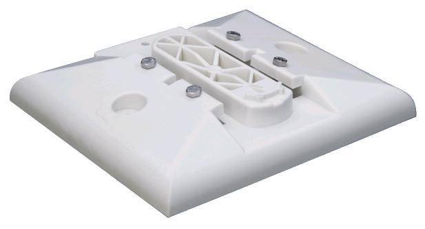 Leitboy Fußplatte weiß mit Klemmschelle