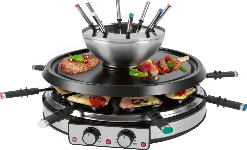 PROFI COOK Raclette m.Fondue PC-RG/FD 1245 inox