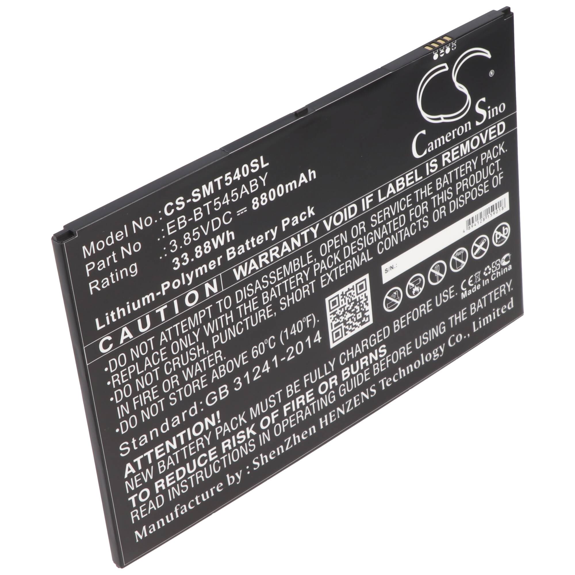 Ersatzakku passend für Samsung EB-BT545ABY, Samsung Galaxy Tab Active Pro, Galaxy Tab Active Pro 10.1, Galaxy Tab SM-T54