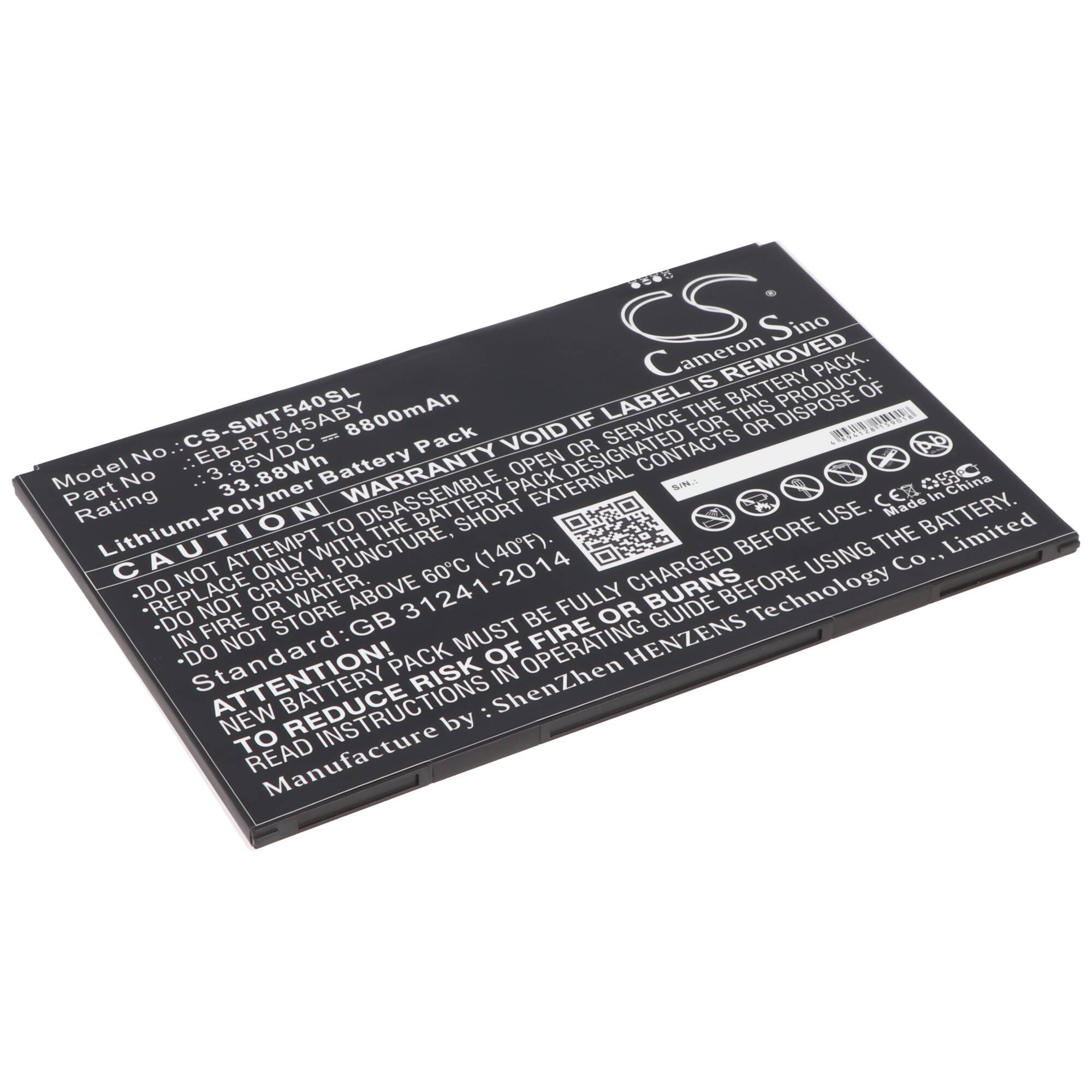 Ersatzakku passend für Samsung EB-BT545ABY, Samsung Galaxy Tab Active Pro, Galaxy Tab Active Pro 10.1, Galaxy Tab SM-T54