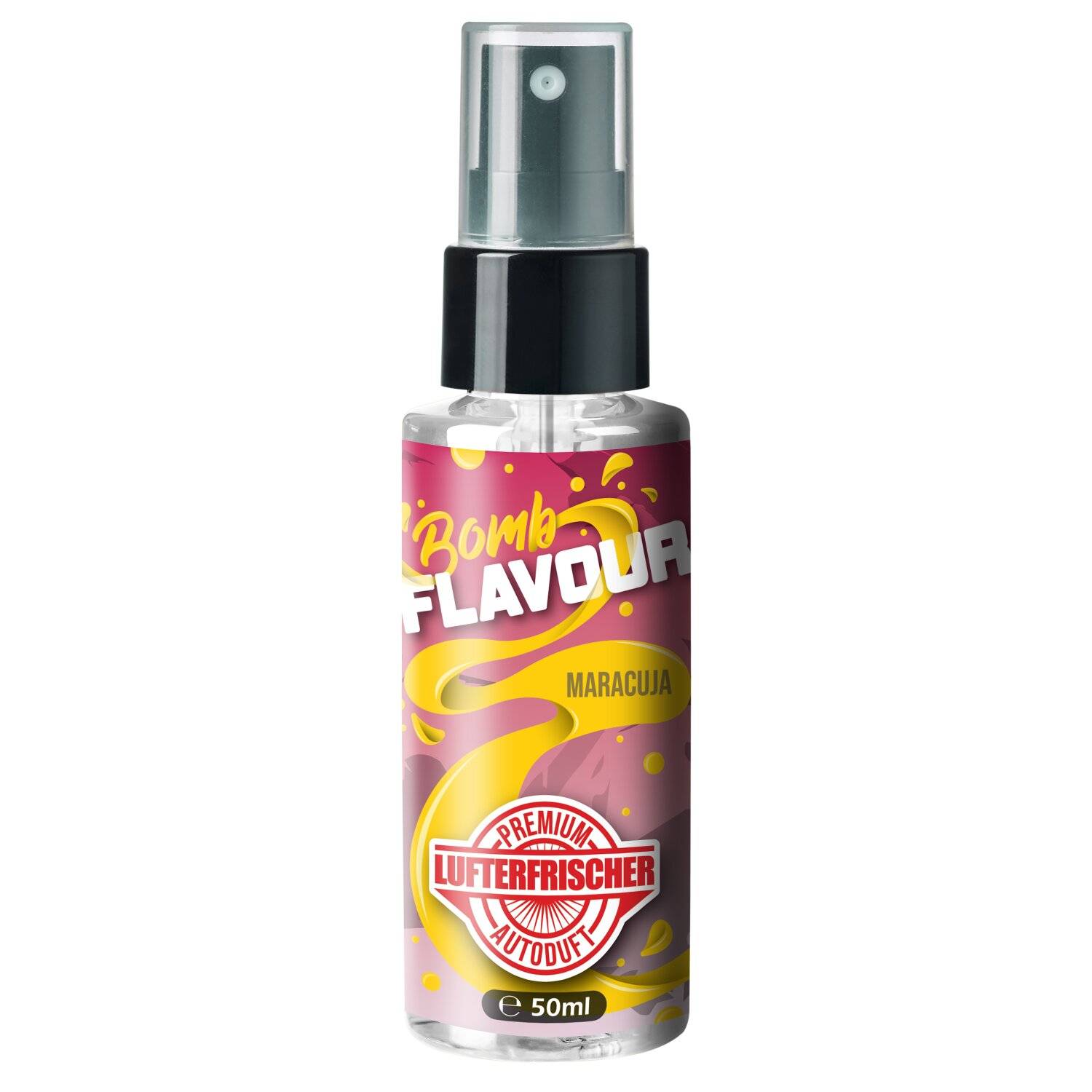 ShinyChiefs FLAVOUR BOMB Maracuja - Autoduft mit Maracuja-Geruch - Premium Lufterfrischer für den Auto-Innenraum