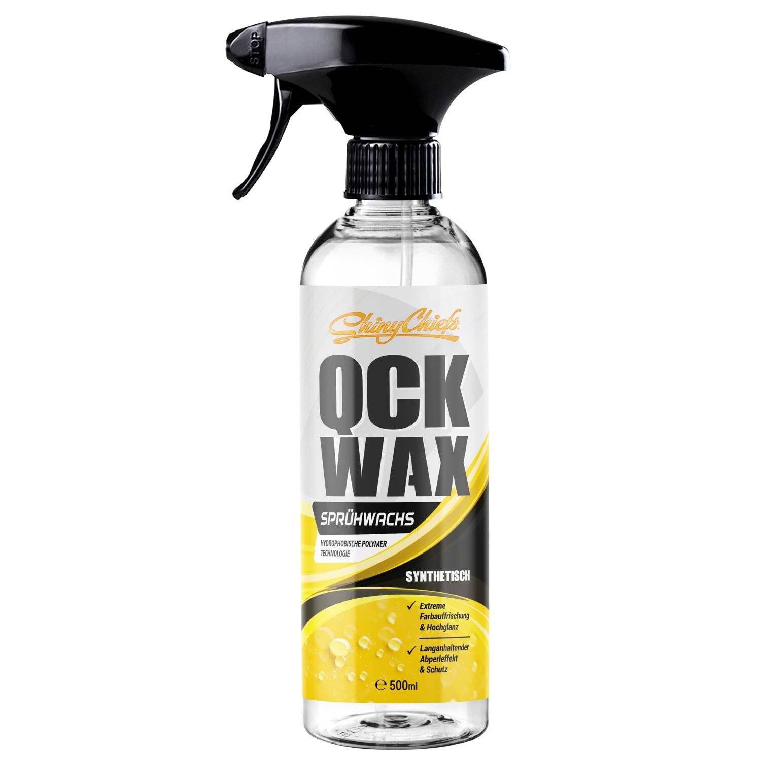 ShinyChiefs QCKWAX - SPRÜHWACHS Synthetische Autowachs-Versiegelung für brillianten Tiefenglanz & extremes Beading 500ml