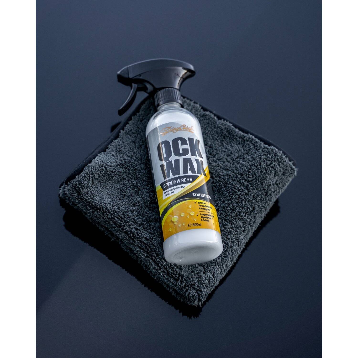 ShinyChiefs QCKWAX - SPRÜHWACHS Synthetische Autowachs-Versiegelung für brillianten Tiefenglanz & extremes Beading 500ml
