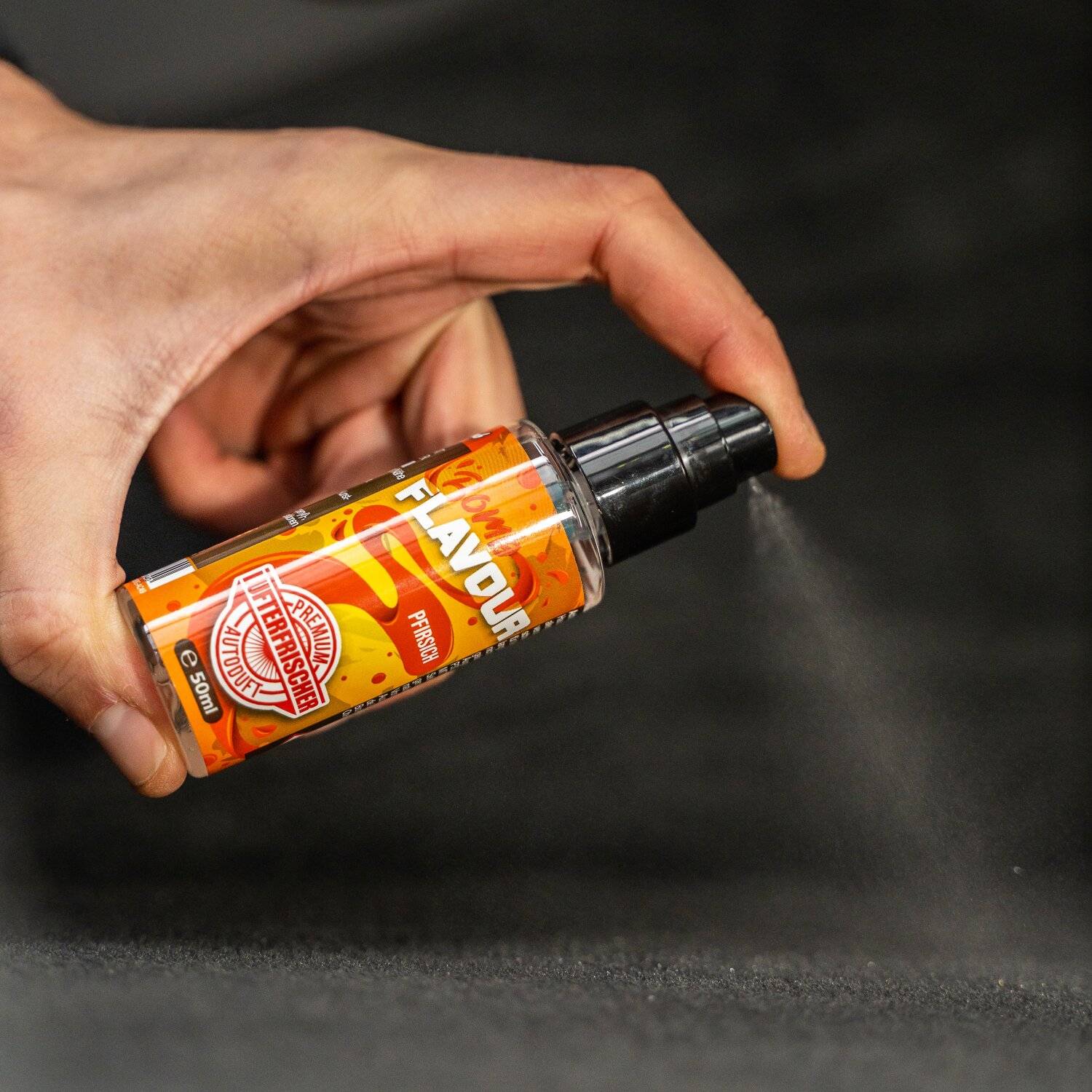 ShinyChiefs FLAVOUR BOMB Pfirsich - Autoduft mit Pfirsich Geruch - Premium Lufterfrischer für den Auto-Innenraum neutral