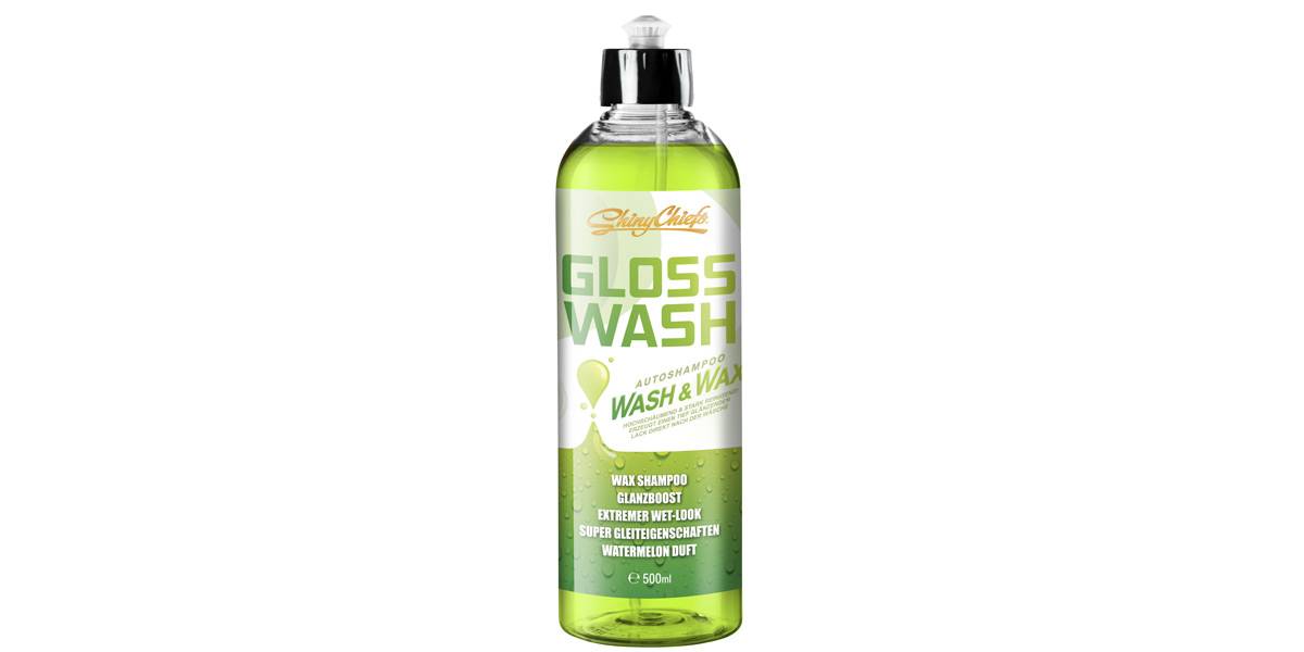 ShinyChiefs GLOSSWASH Wassermelone - WASH & WAX Mildes Autoshampoo mit Glanzverstärker für den "Just-Waxed-Look" 500ml