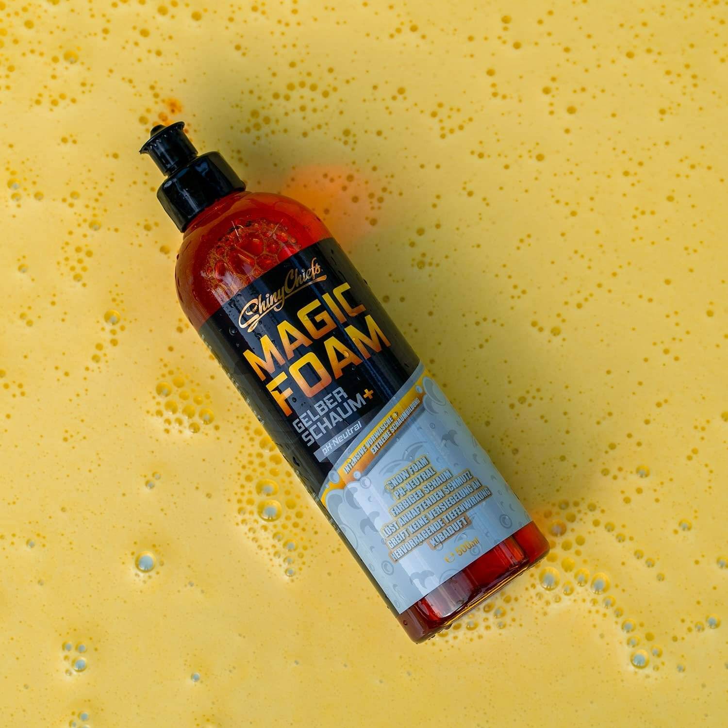 ShinyChiefs MAGIC FOAM - GELBER SNOW FOAM Farbiges Autoshampoo zur intensiven Vorwäsche 500ml