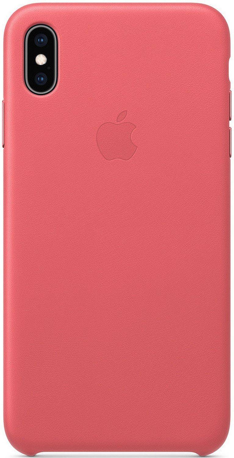 Apple Leder Case für iPhone Xs Max, Pfingstrosenpink