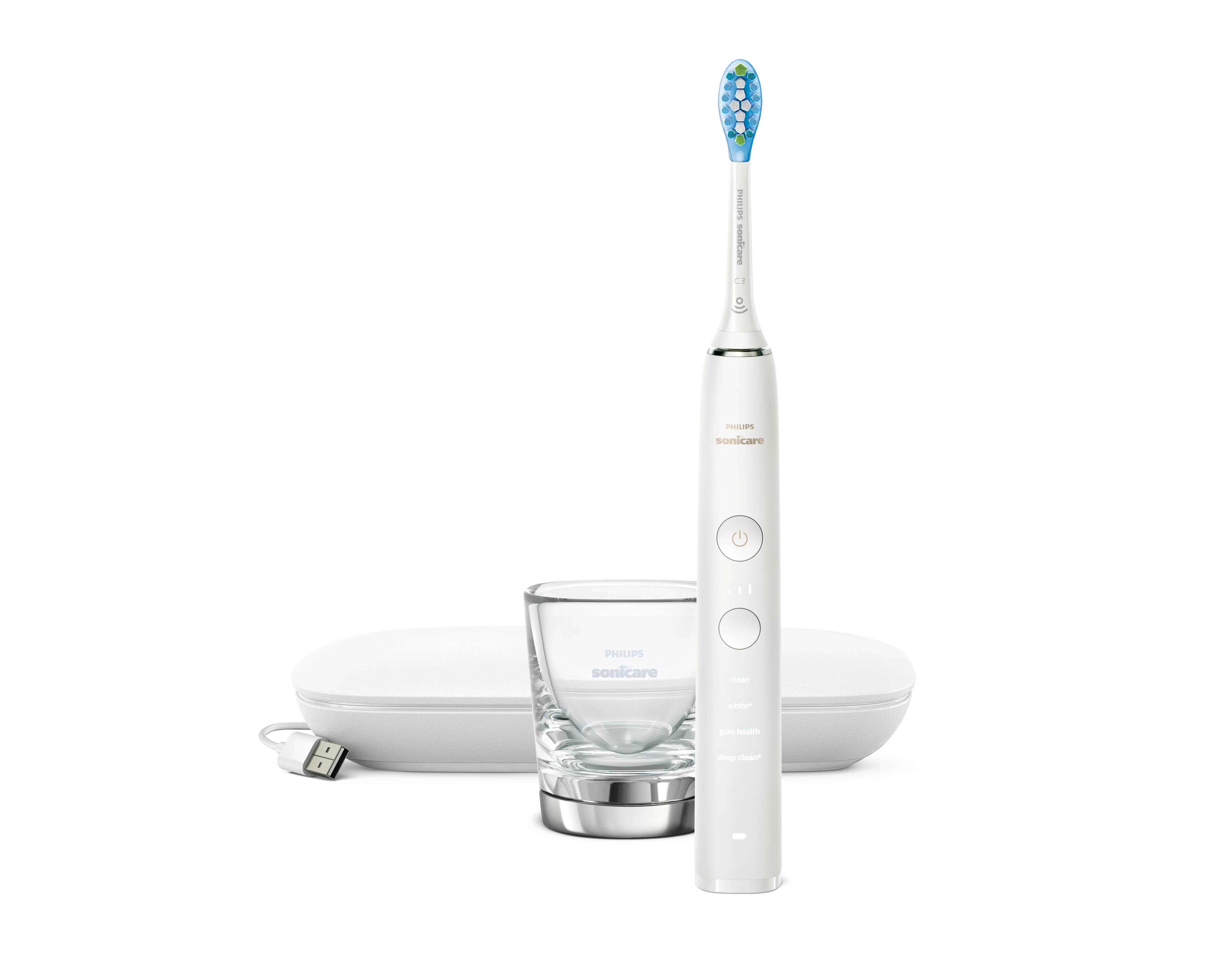 Philips Elektrische Schallzahnbürste mit App - Erwachsener - Vibrierende Zahnbürste - Normal - Weich - Weiß - Oval - Akku