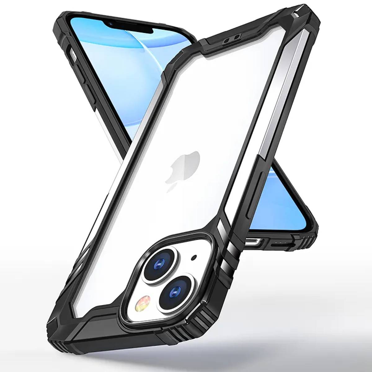 Apple iPhone 14 Electroplating TPU Ersatz Hülle Tasche Schutz Silber