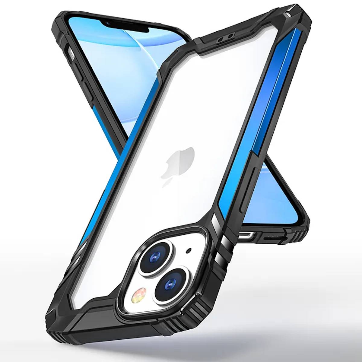 Apple iPhone 14 Electroplating TPU Ersatzhülle Tasche Schutz Case Blau