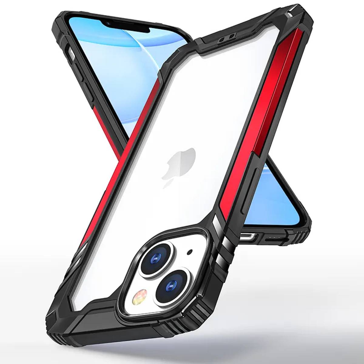 Apple iPhone 14 Plus Electroplating TPU Ersatz Hülle Tasche Schutz Rot