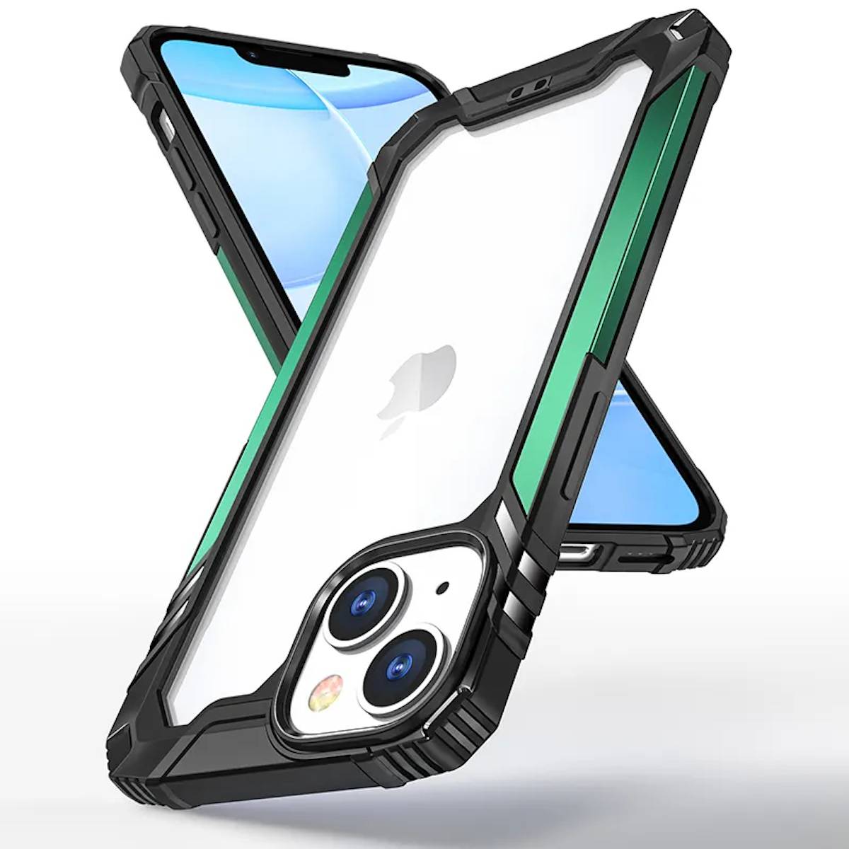 Apple iPhone 14 Plus Electroplating TPU Ersatzhülle Tasche Schutz Grün