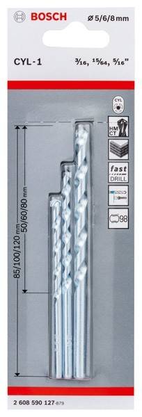 Bosch Power Tools 3-tlg. CYL-1 2608590127