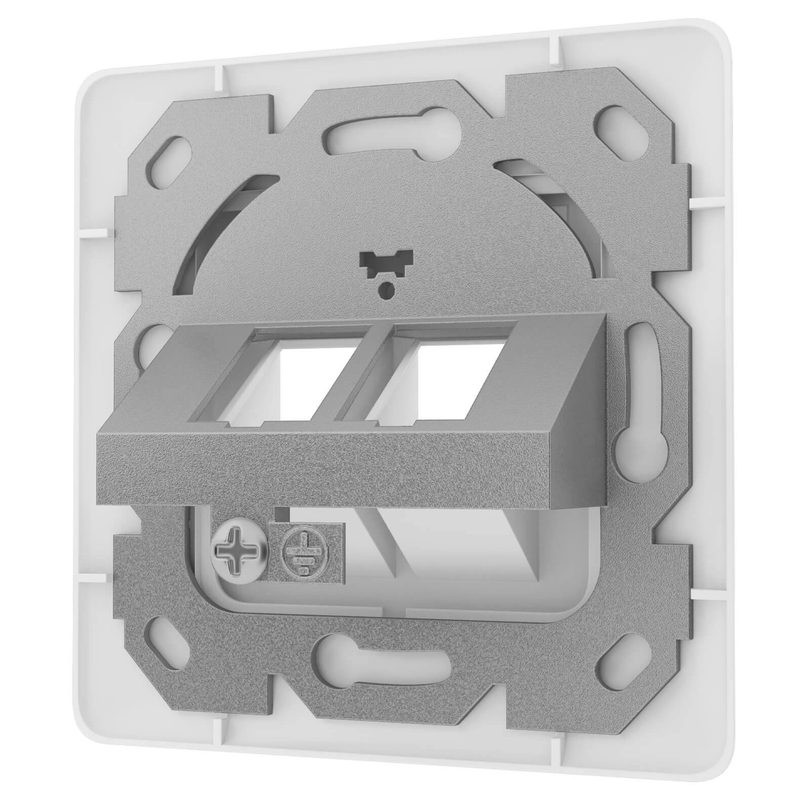 hb-digital Netzwerk Dose 2 Port Patch Dose Datendose RJ45 Unterputz RAL 9003