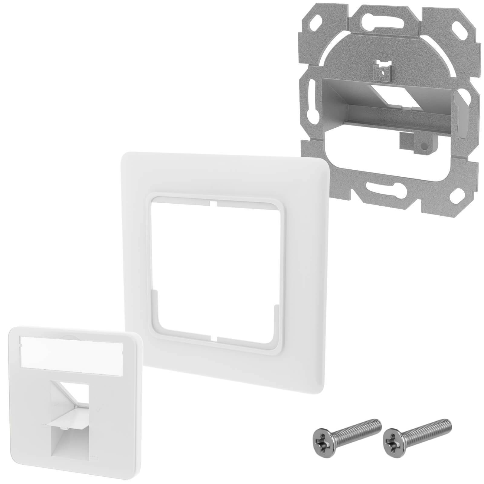 hb-digital Netzwerkdose 1 Port Datendose RJ45 Unterputz RAL 9003