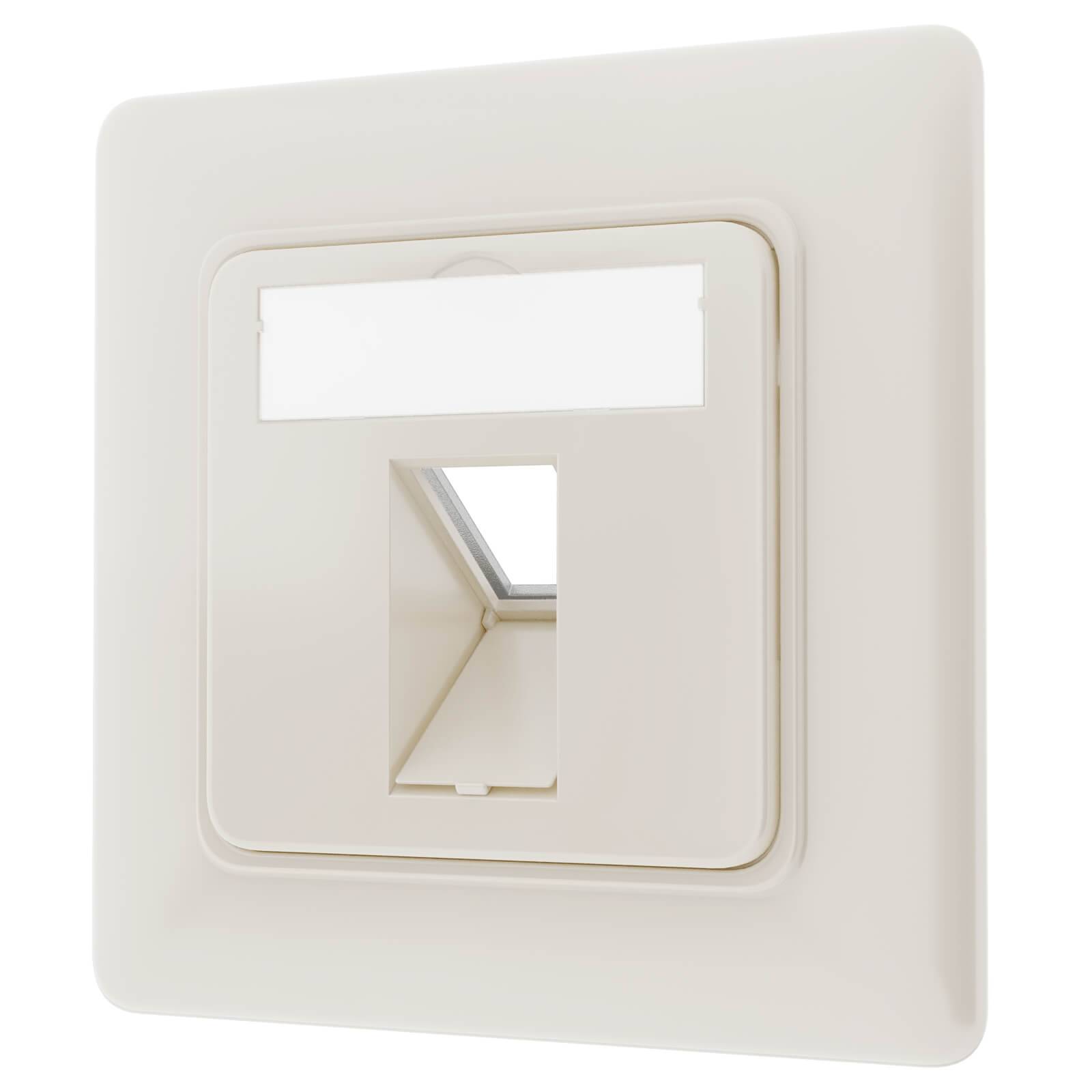 hb-digital Netzwerkdose 1 Port Daten Dose RJ45 Unterputz RAL 9010