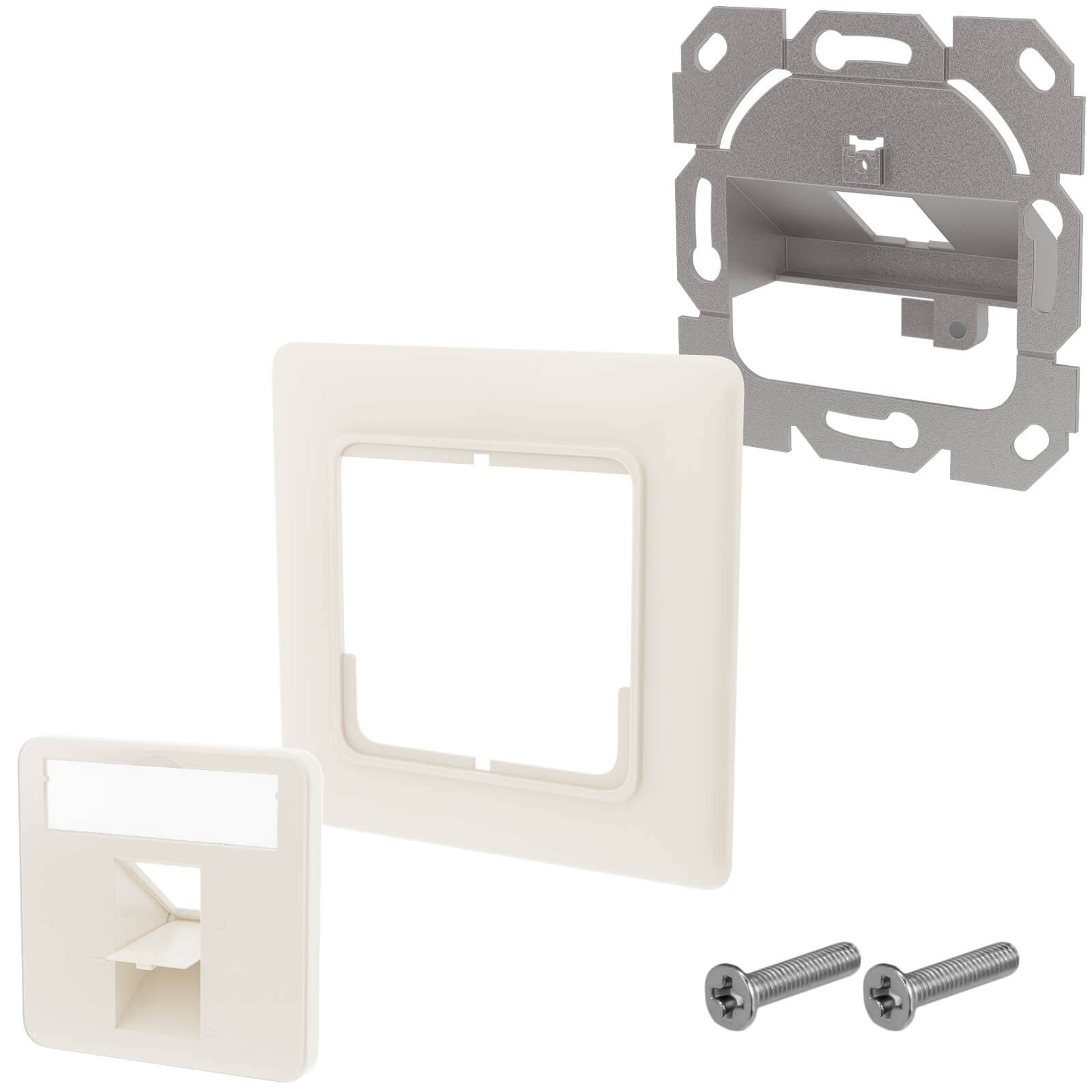 hb-digital Netzwerkdose 1 Port Daten Dose RJ45 Unterputz RAL 9010