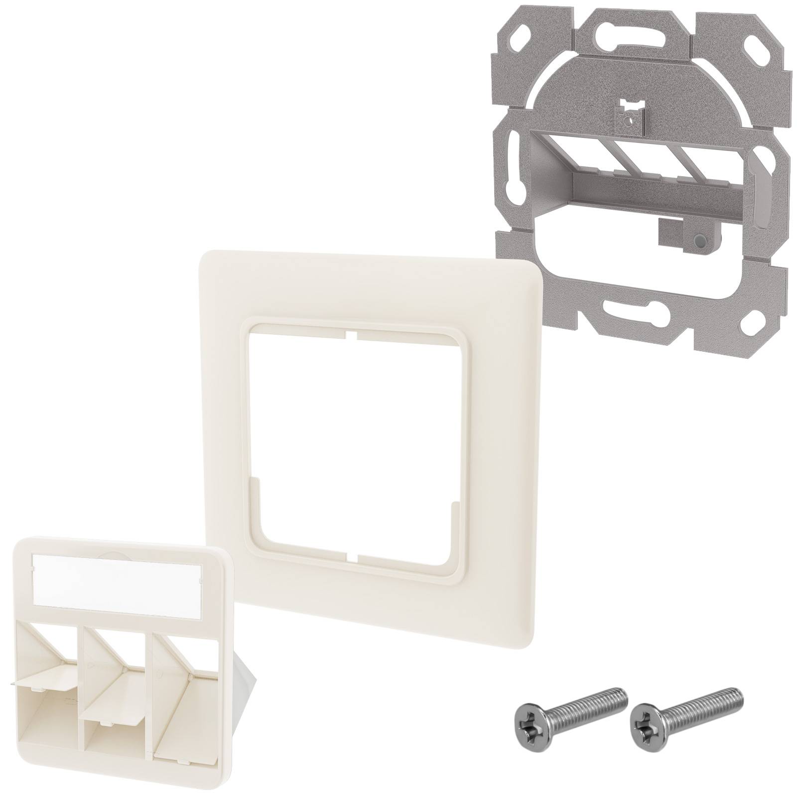 hb-digital Netzwerk Dose 3 Port Lan Steckdose RJ45 Unterputz RAL 9010