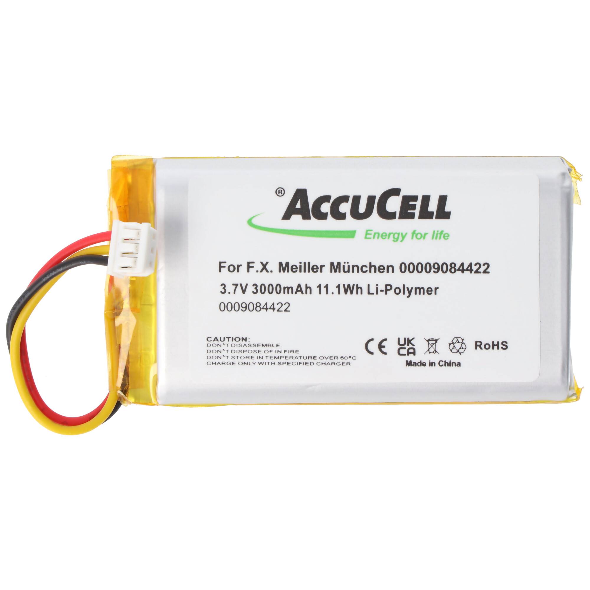 Akku für F.X. Meiller München 0000 9084 422, 3.8 Volt, 3000mAh Li-Polymer