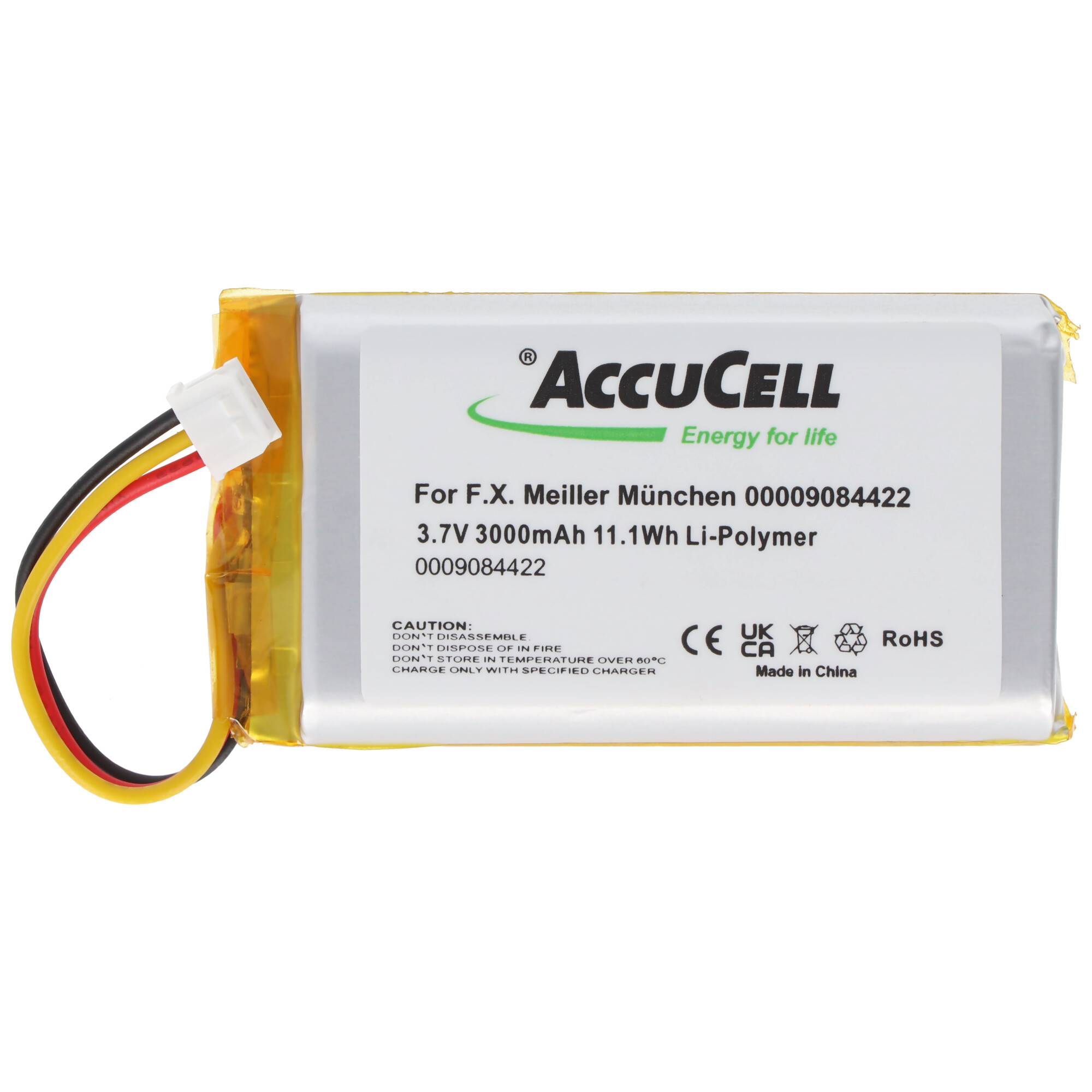 Akku für F.X. Meiller München 0000 9084 422, 3.8 Volt, 3000mAh Li-Polymer