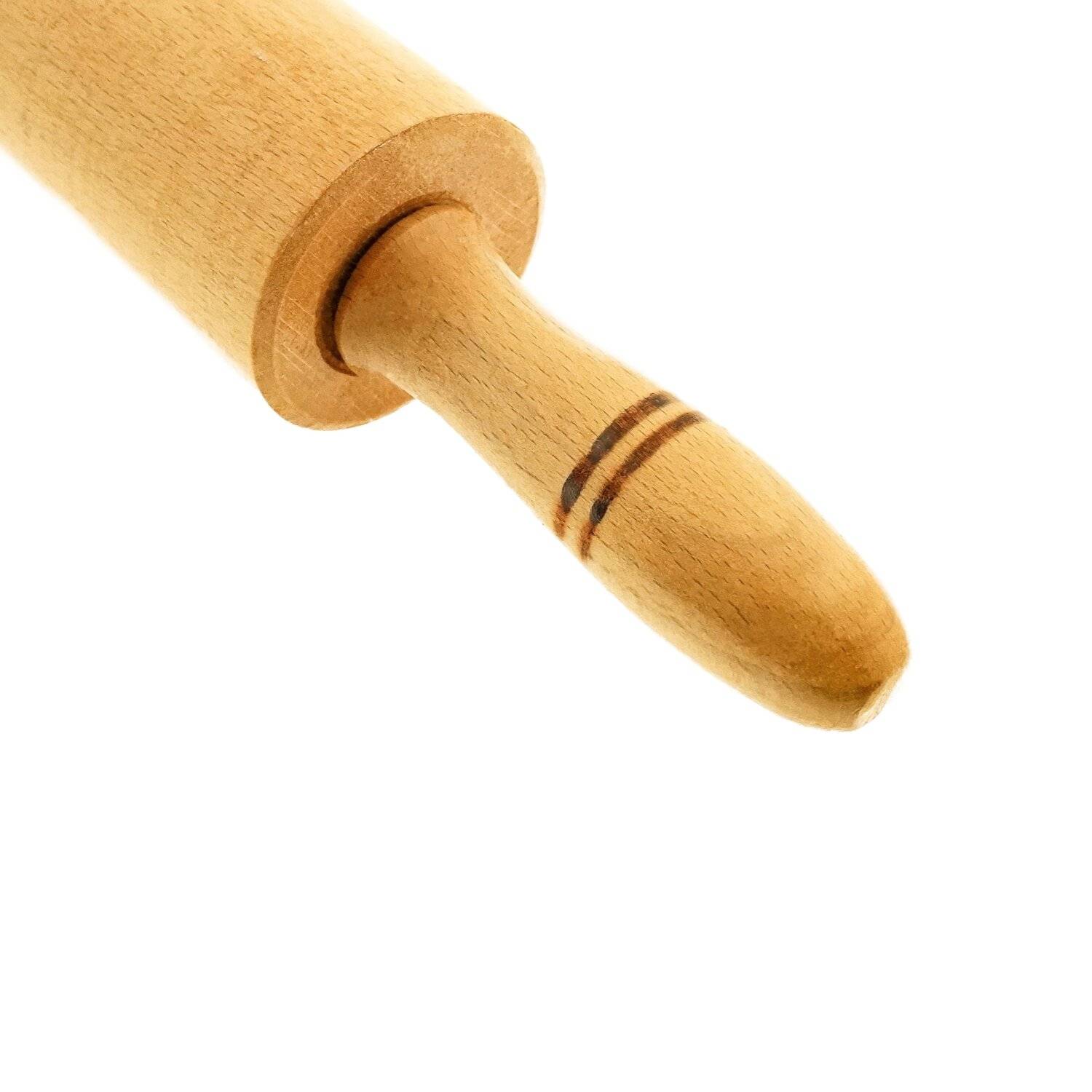 Teigroller I Merdane I Profi mit Griff I Nudelholz als Backzubehör für Pizza, Kekse, Pasta Holz zum Ausrollen 44cm