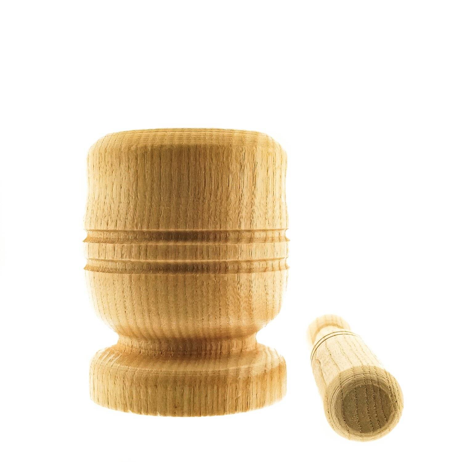 Mörser & Stößel Set, Hölzerner Knoblauchstampfer aus 100% Bambus,Geeignet für Knoblauch, Chili, Lngwer, Erdnuss, Walnuss