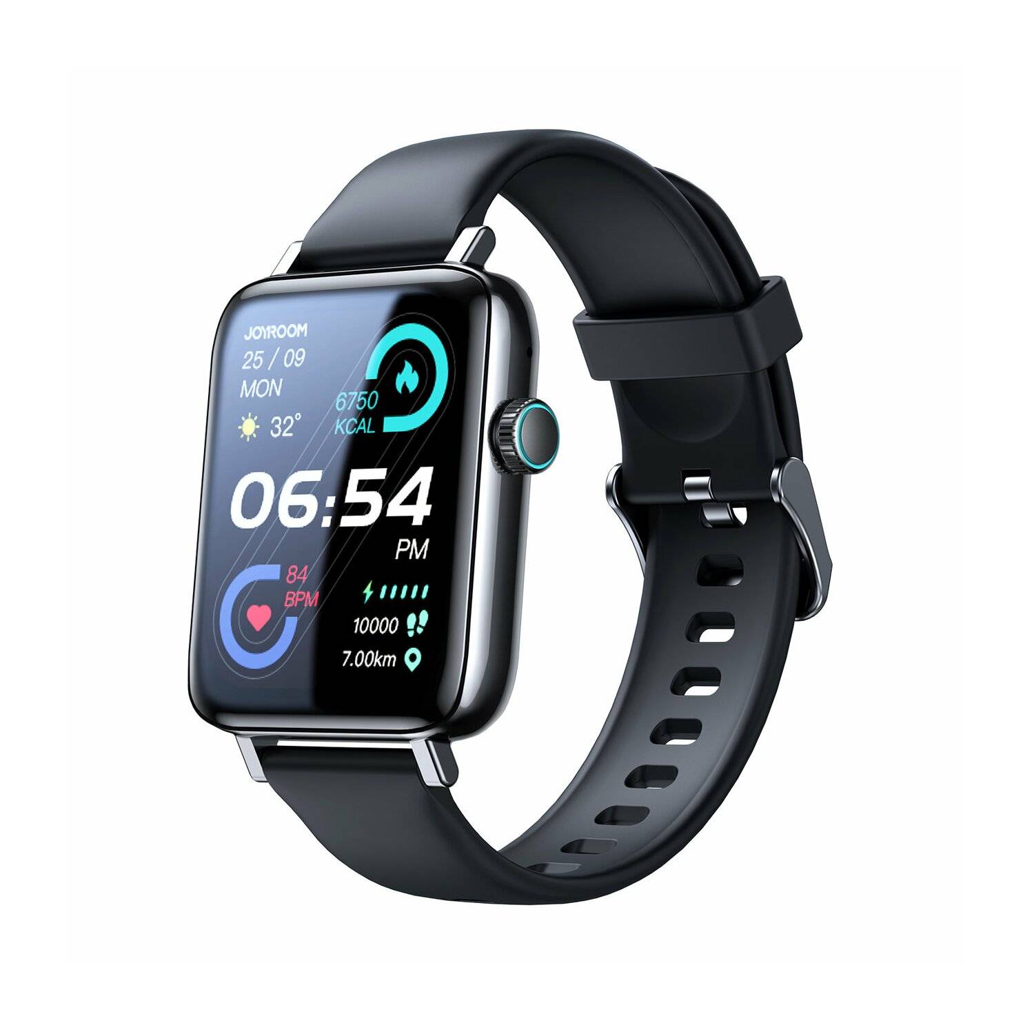 Joyroom Fit-Life Series Smartwatch Bluetooth 3.0 mit Anrufannahmefunktion IP68 Schwarz (JR-FT5)