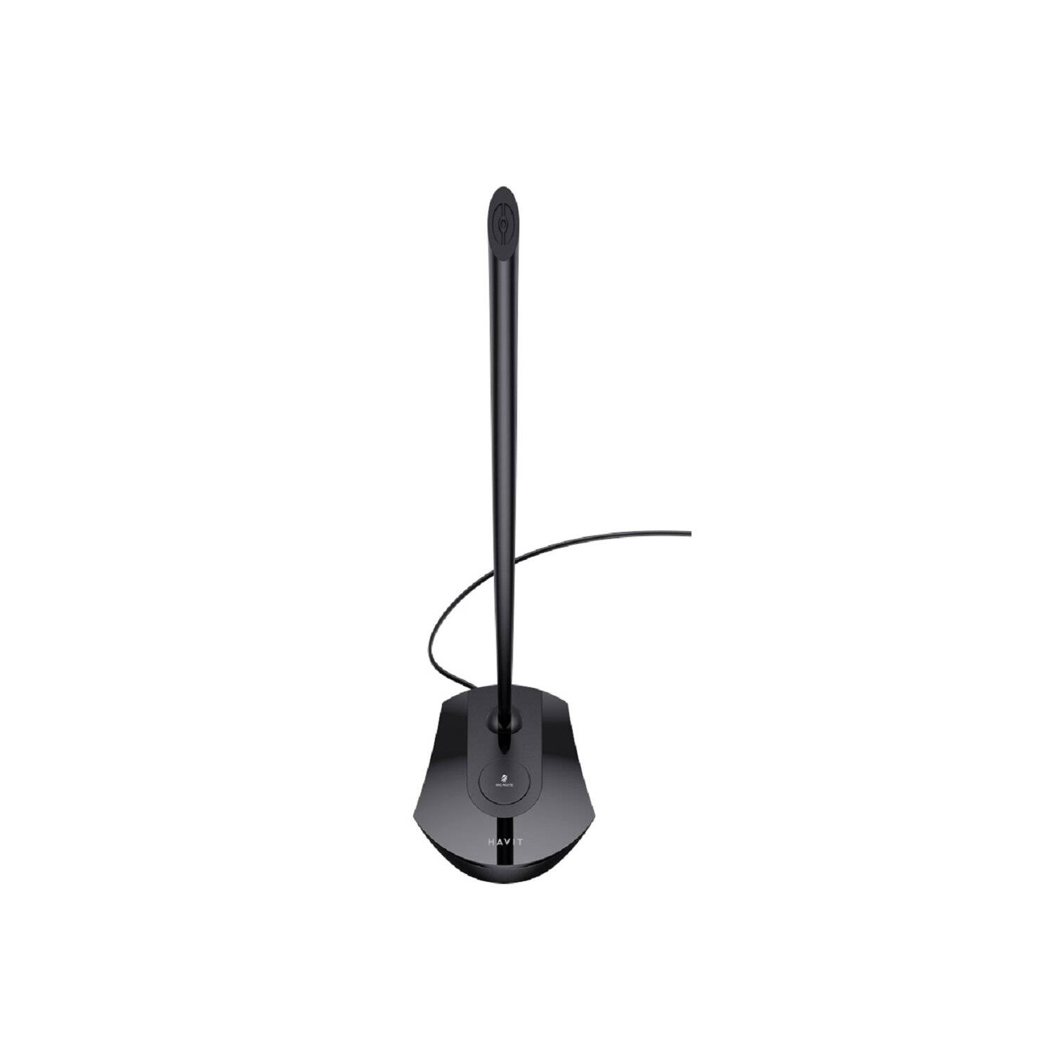 HAVIT H208D Computermikrofon kabelgebundene Klinke 3,5mm, stilvoll und praktisch, Plug & Play USB Schwarz