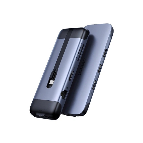 Ugreen 9in1 Multifunktions HUB USB Typ C - HDMI / 3x USB 3.2 Gen 1 / SD Micro SD / usw.100W 20V 5A Grau (70409 CM286) Ugreen 9in1 Multifunktions HUB USB Typ C - HDMI / 3x USB 3.2 Gen 1 / SD Micro SD / usw.100W 20V 5A Grau (70409 CM286)