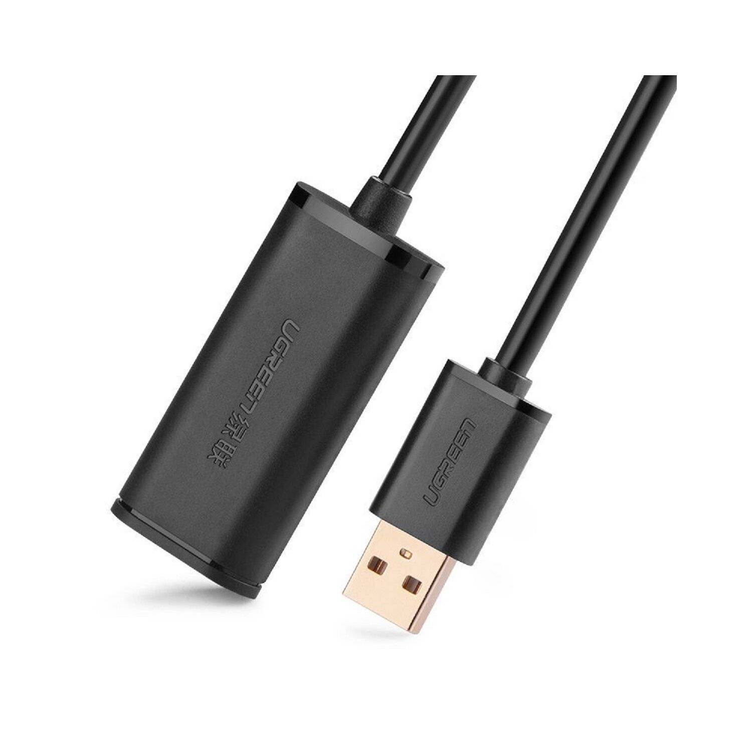 Ugreen Active Kabel USB 2.0 Verlängerungskabel 480 Mbps 10m Schwarz (US121 10321)