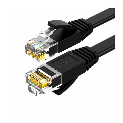 Ugreen Flat RJ45 LAN Ethernet Kabel Cat. 6 0,5m flaches Netzwerkkabel 1000 Mbps Schwarz (NW102) Ugreen Flat RJ45 LAN Ethernet Kabel Cat. 6 0,5m flaches Netzwerkkabel 1000 Mbps Schwarz (NW102)
