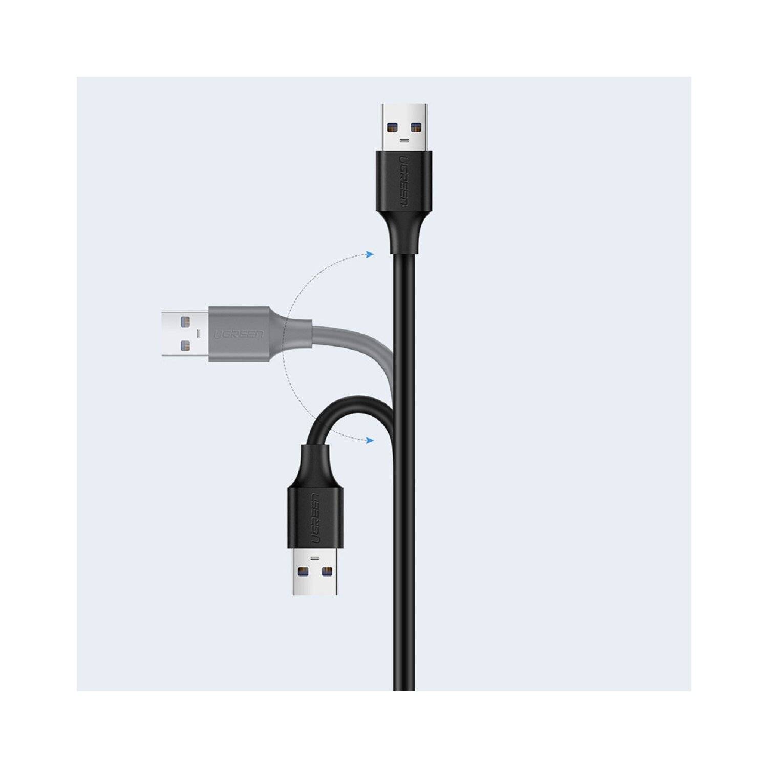 Ugreen Verlängerungskabel (weiblich) Universalkabel USB 2.0 Adapter (männlich) 0,5m Schwarz (US103)