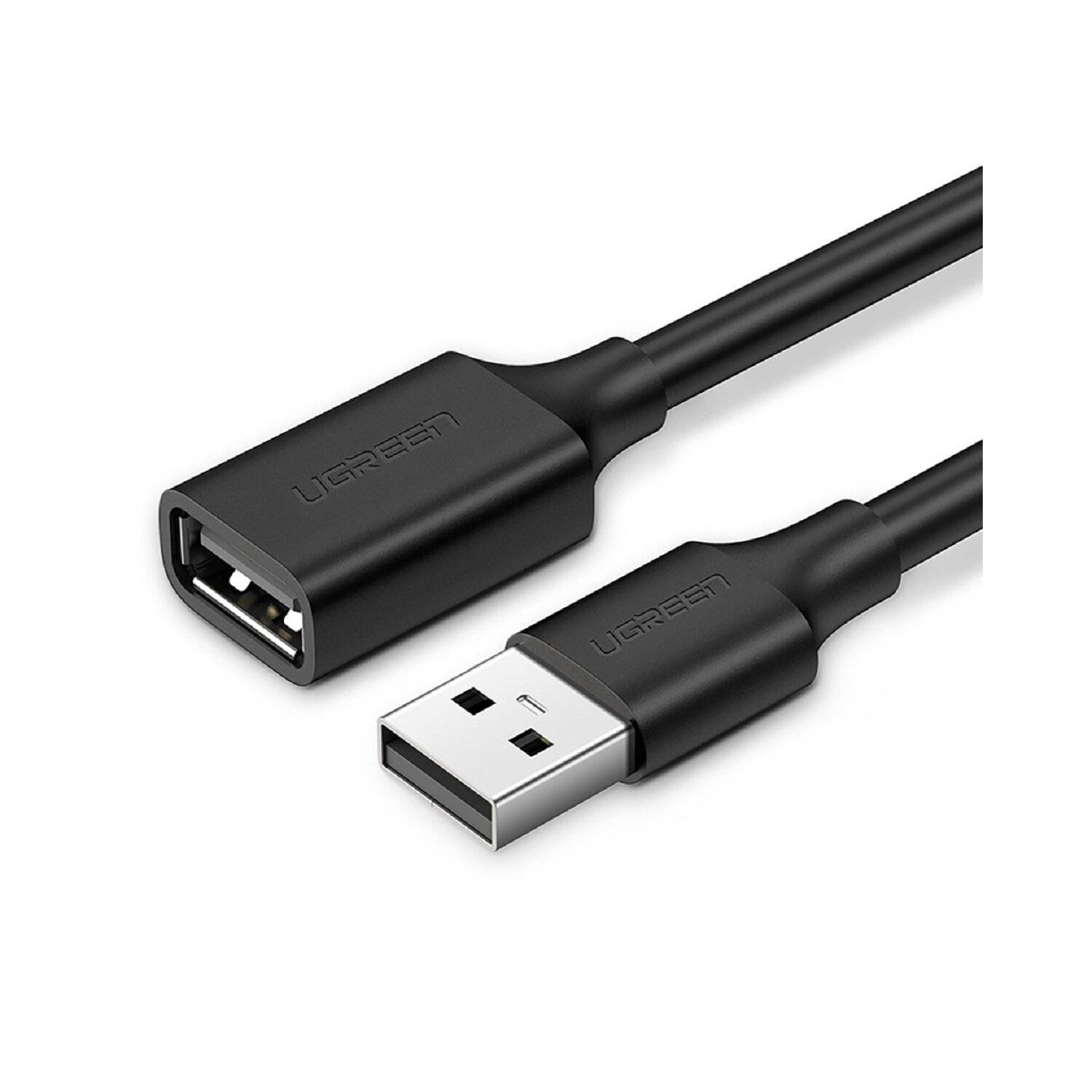 Ugreen Verlängerungskabel (weiblich) Universalkabel USB 2.0 Hi-Speed Adapter (männlich) 5m Schwarz (US103)