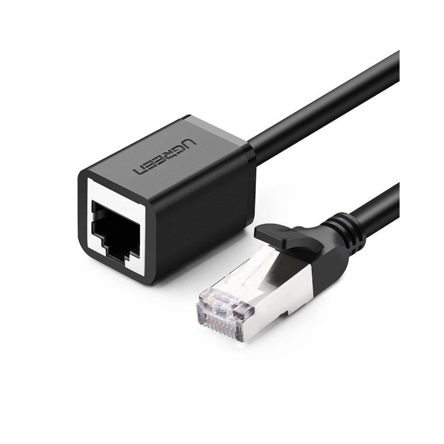 Ugreen Verlängerungskabel Ethernet RJ45 Cat 6 FTP 1000Mbps 3m Netzwerkkabel Schwarz (NW112 11282)