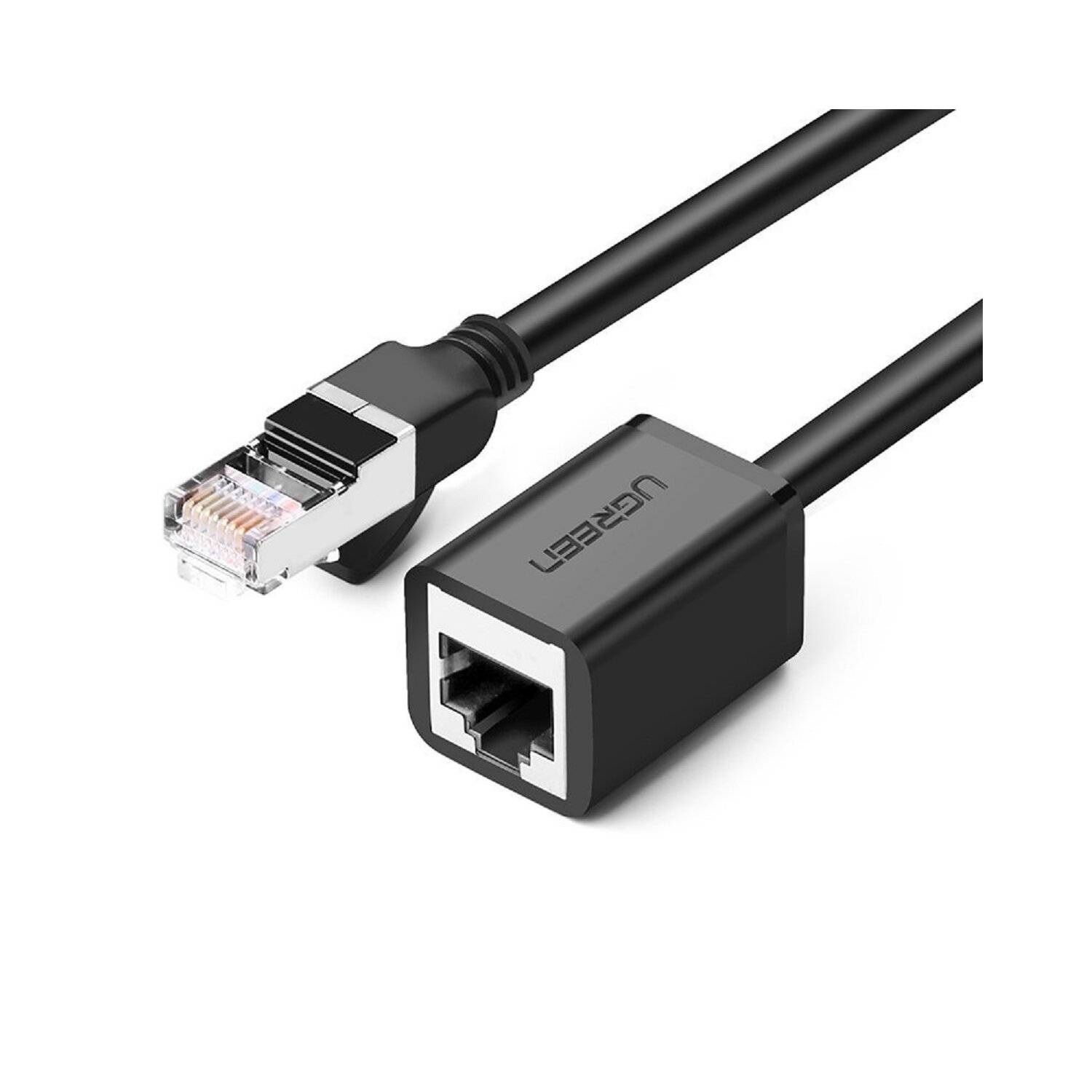 Ugreen Verlängerungskabel Ethernet RJ45 Cat 6 FTP 1000Mbps 3m Netzwerkkabel Schwarz (NW112 11282)