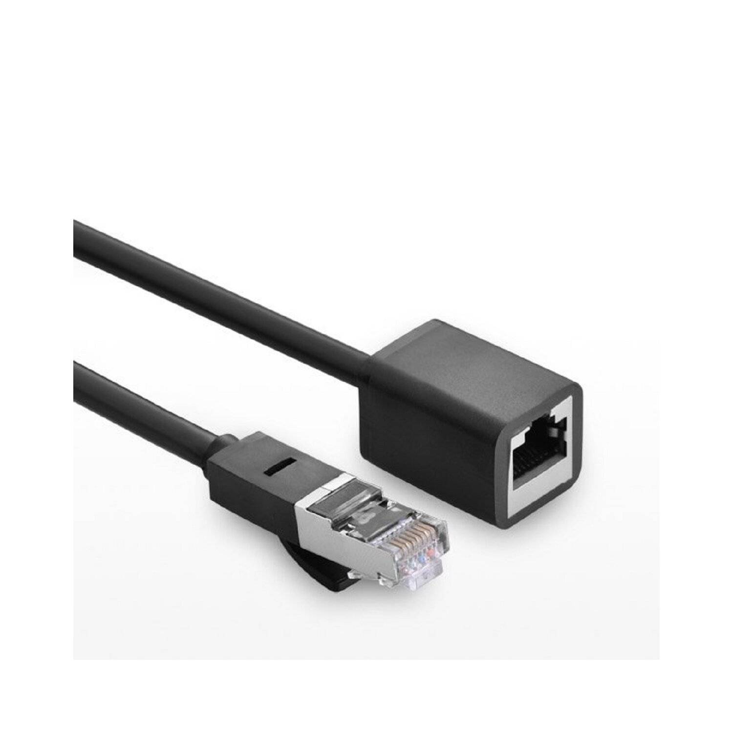 Ugreen Verlängerungskabel Ethernet RJ45 Cat 6 FTP 1000Mbps 3m Netzwerkkabel Schwarz (NW112 11282)