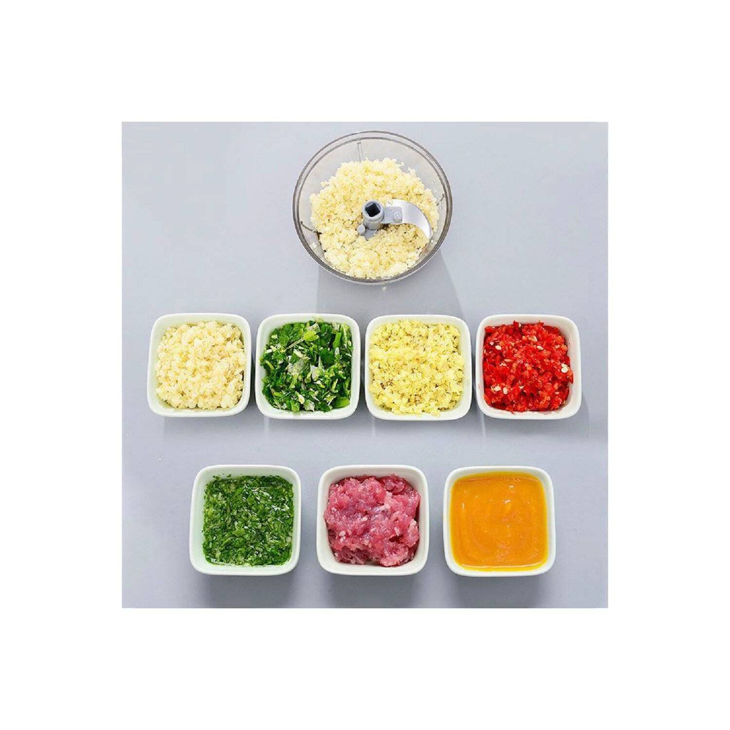 5-tlg Multischneider Zerkleinerer Mixer Rührer 600ml Hacker