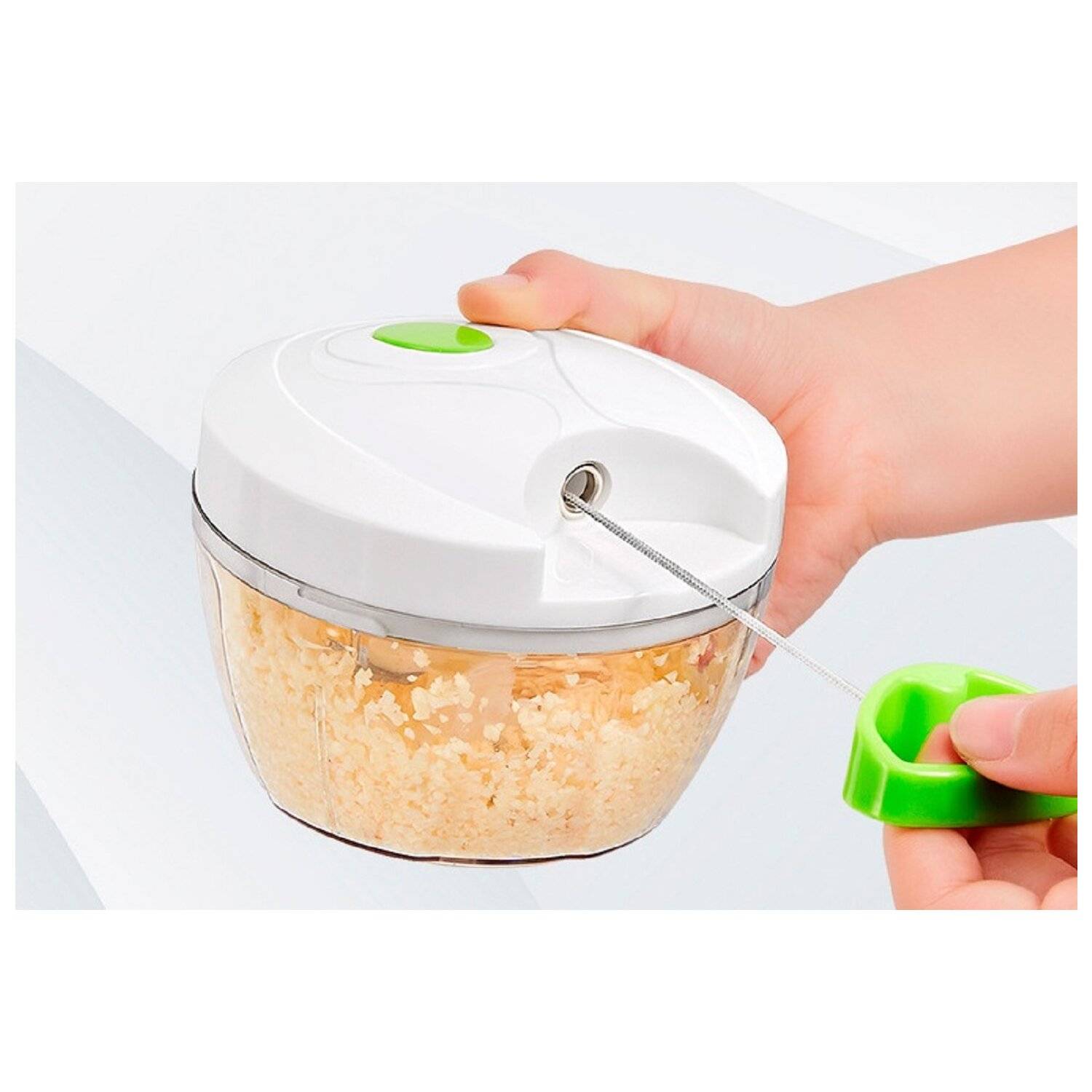 3-tlg Multischneider Zerkleinerer Manuell Hacker Zerkleinerer Zwiebel Knoblauch