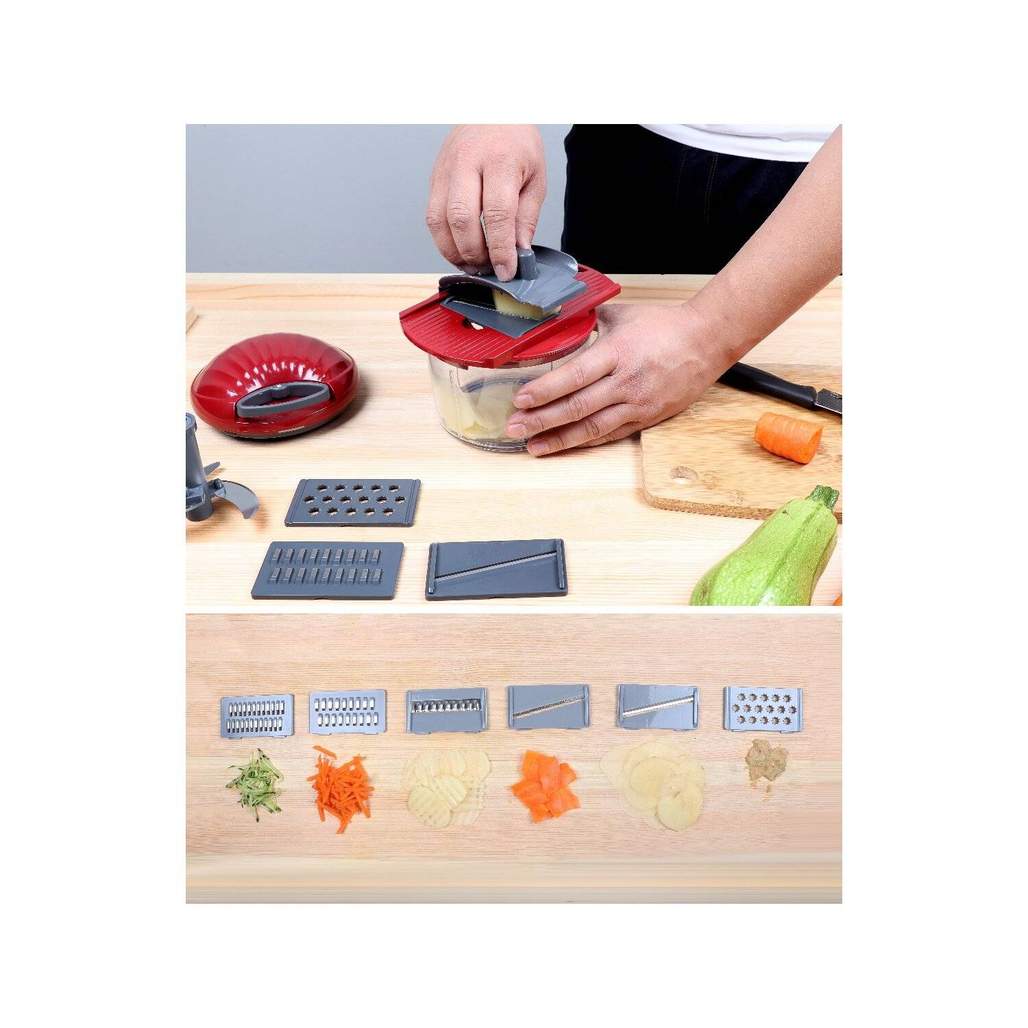 Multischneider Zerkleinerer Set Schneider 11 tlg Rührfunktion