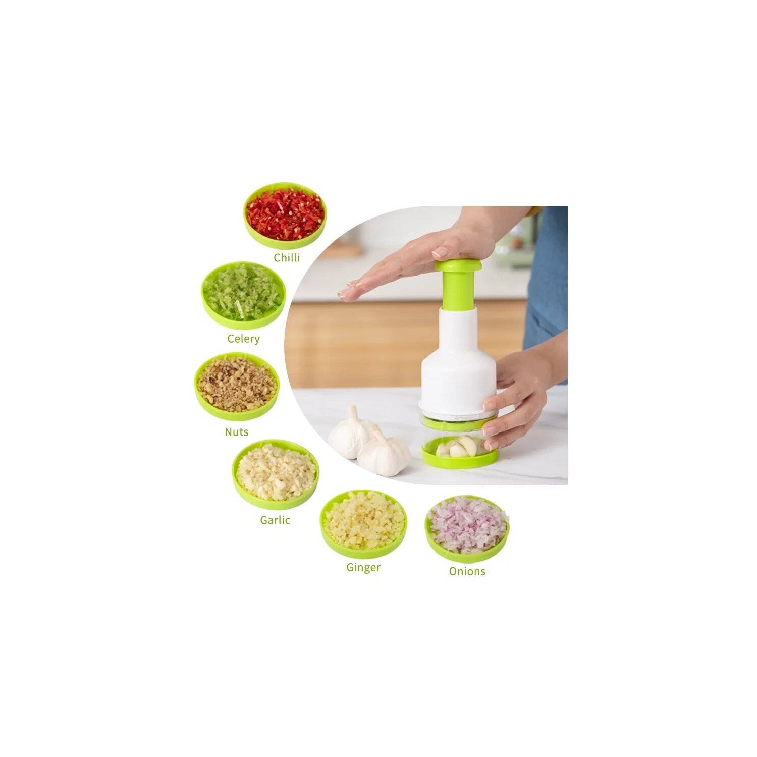 Knoblauchhacker Schneider Zerkleinerer Zwiebel Hacker Gemüse Presse