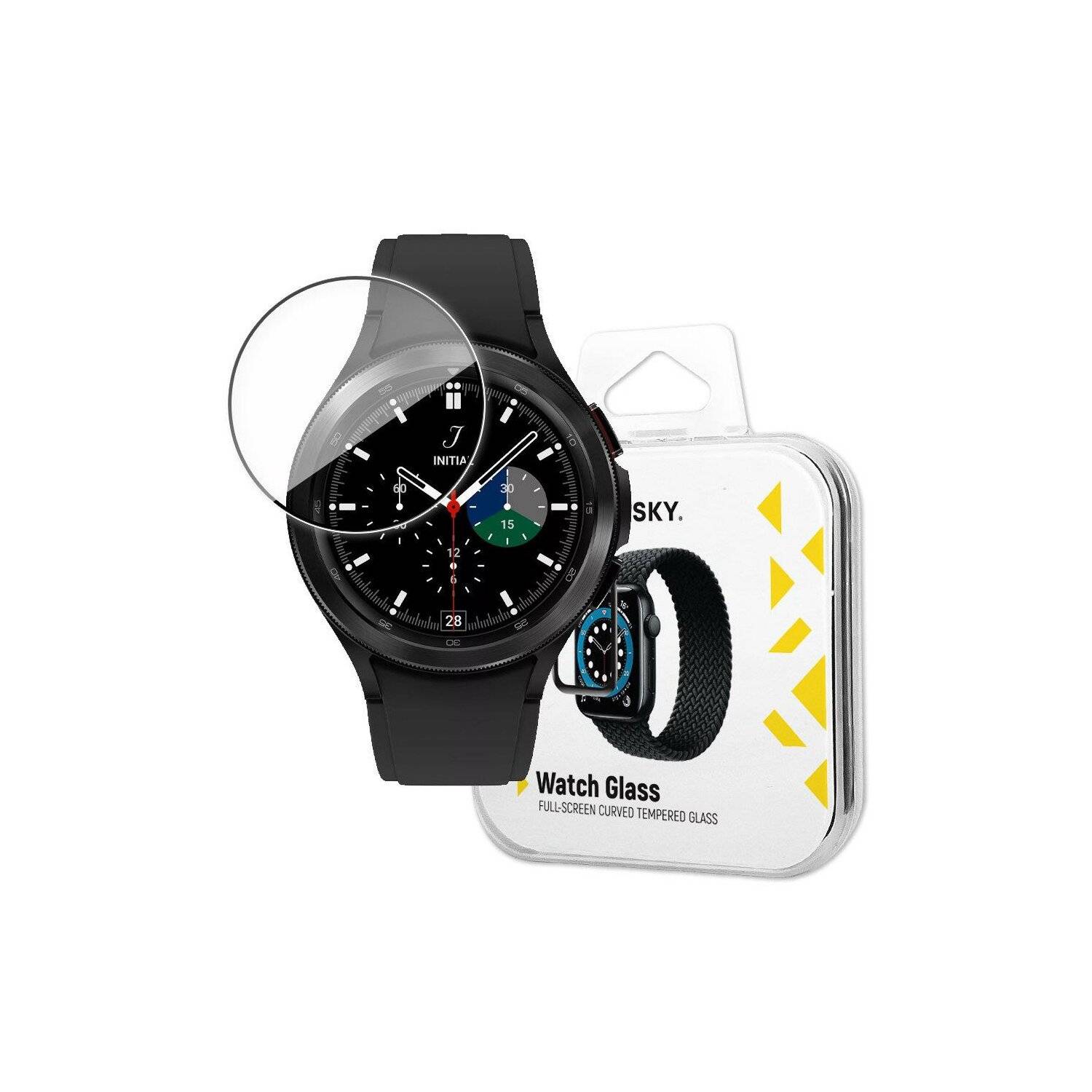 Schutzglas Full Glue für Oppo Watch 2 (42mm) Schwarz