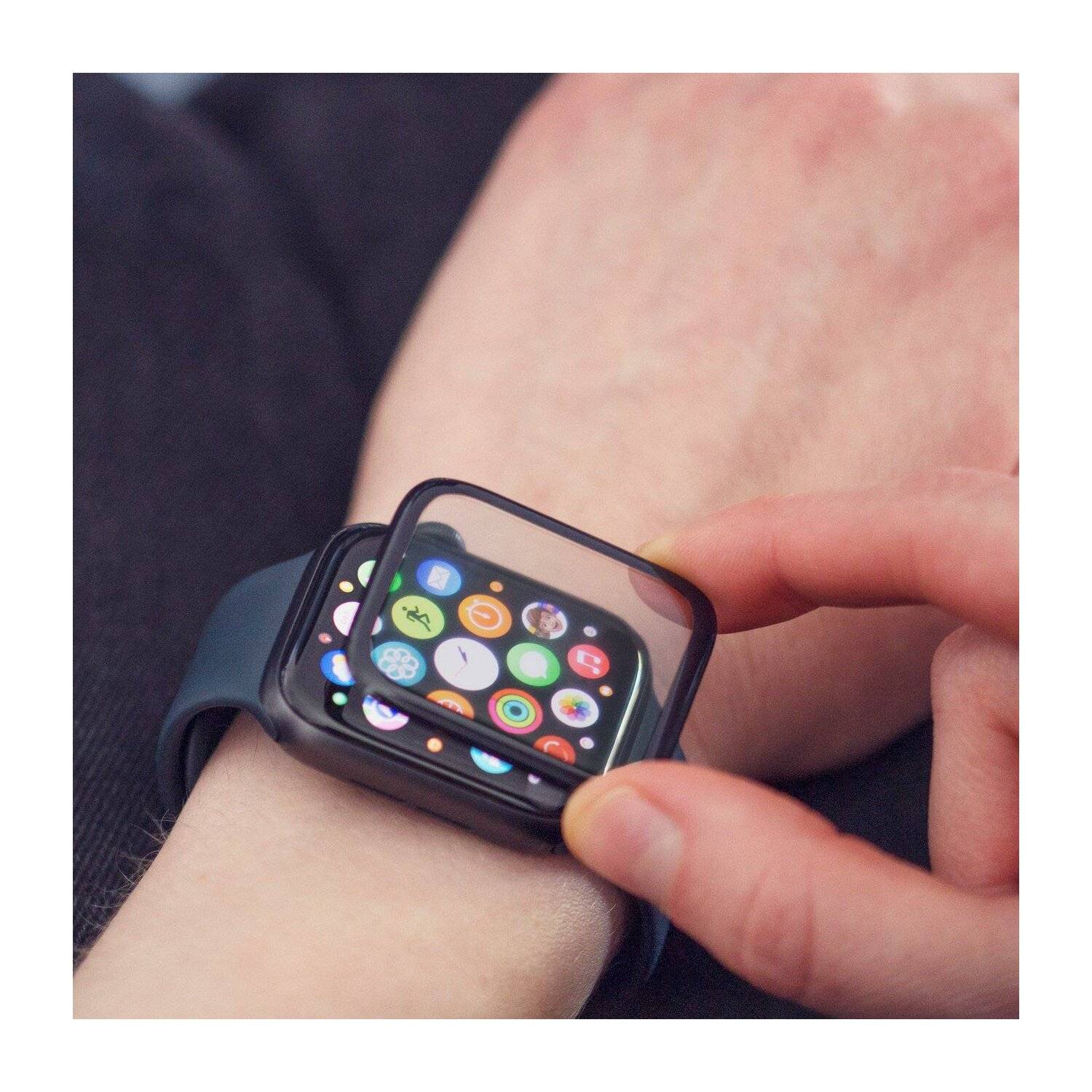 Schutzglas Full Glue für Oppo Watch 2 (42mm) Schwarz